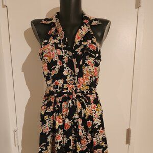 Black floral dress